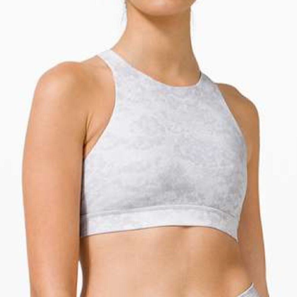 Lululemon Energy Bra High Neck *Medium Support, B/C Cup - 12 Future Oasis Grey
